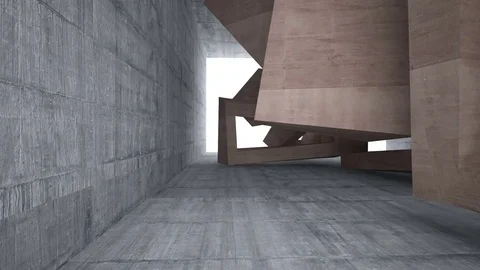 Empty dark abstract concrete room smooth interior. Architectural background. Stock Footage 82101995