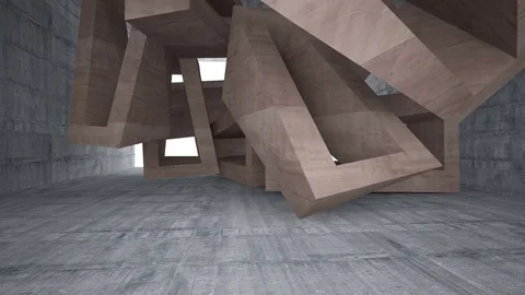 Empty dark abstract concrete room smooth interior. Architectural background. Видео 82102048