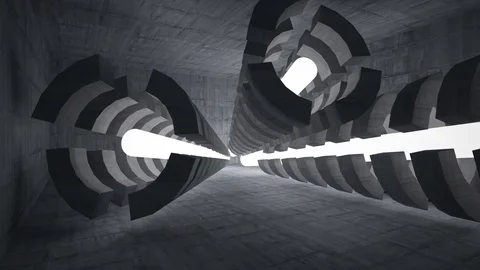 Empty dark abstract concrete room smooth interior. Architectural background. 動画素材 82238850