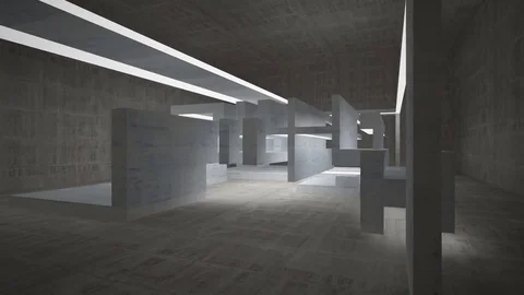 Empty dark abstract concrete room smooth interior. Architectural background. 動画素材 82415423