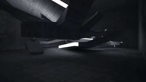 Empty dark abstract concrete room smooth interior. Architectural background. 動画素材 82565363