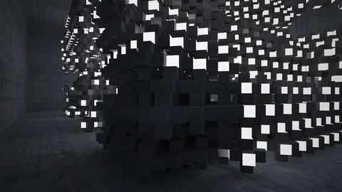 Empty dark abstract concrete room smooth interior. Architectural background. 動画素材 82677901