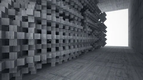 Empty dark abstract concrete room interior. Architectural background. Stock Footage 82683195