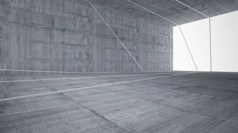 Empty dark abstract concrete room interior with white glossy lines. 動画素材 83383096