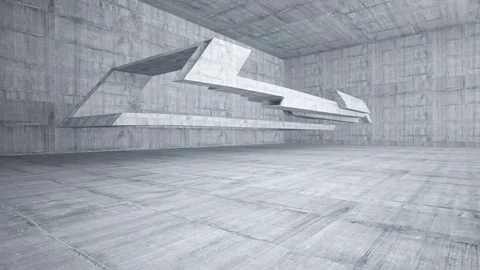 Empty dark abstract concrete room interior. Architectural background. Stock Footage 83772135