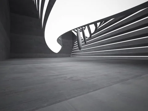 Empty dark abstract concrete room smooth interior. Architectural background. Video stock 84140156