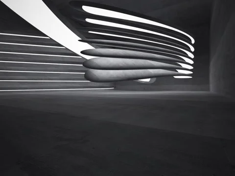 Empty dark abstract concrete room smooth interior. Architectural background. Video stock 84140189