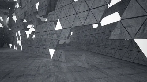 Empty dark abstract concrete room interior.  Architectural background consisting Видео 84369183