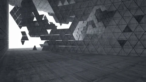 Empty dark abstract concrete room interior.  Architectural background consisting Stock Footage 84381072