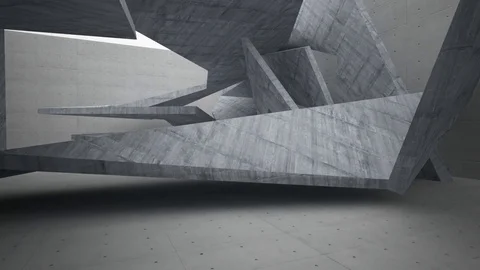 Empty dark abstract concrete room interior. Architectural background. Stock Footage 85303202