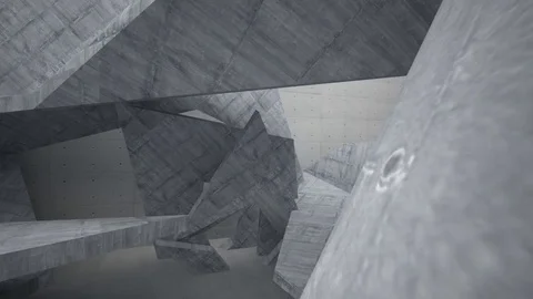 Empty dark abstract concrete room interior. Architectural background. Stock Footage 85303605
