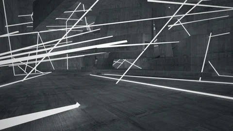 Empty dark abstract concrete room interior. Architectural background. 動画素材 85595957
