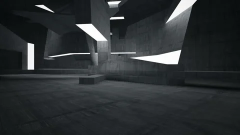 Empty dark abstract concrete room interior. Architectural background. Stock Footage 85597981