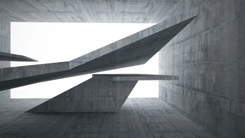 Empty dark abstract concrete room interior. Architectural background. Stock Footage 85728712