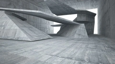 Empty dark abstract concrete room interior. Architectural background. Stock Footage 85729478