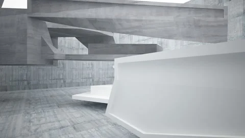Empty dark abstract concrete room interior. Architectural background.  Stock Footage 86056465