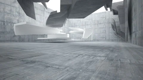 Empty dark abstract concrete room interior. Architectural background.  Video stock 86056560