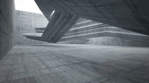 Empty dark abstract concrete room interior. Architectural background.  Stock Footage 86415986