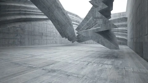 Empty dark abstract concrete room interior. Architectural background.  Stock Footage 86415989