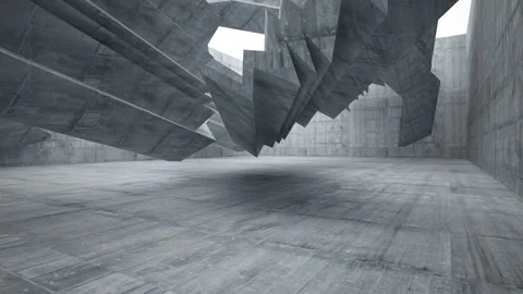Empty dark abstract concrete room interior. Architectural background.  Stock Footage 86415995