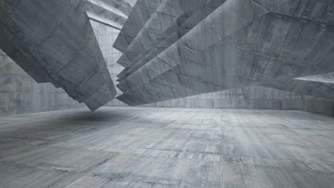 Empty dark abstract concrete room interior. Architectural background.  Stock Footage 86416072