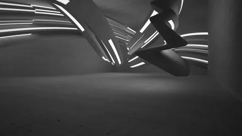 Empty dark abstract concrete room smooth interior. Architectural background. Видео 86417727