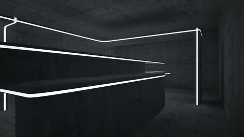 Empty dark abstract concrete room smooth interior. Architectural background.  Stock Footage 86683639