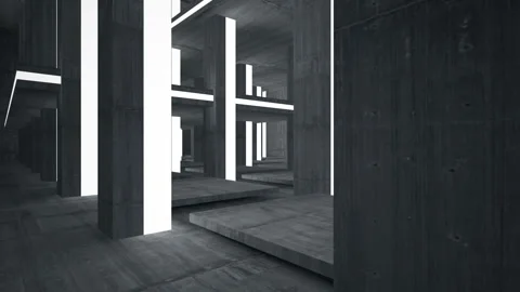 Empty dark abstract concrete room smooth interior. Architectural background. 스톡 동영상 86792683