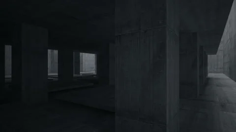 Empty dark abstract concrete room interior. Architectural background.  Stock-Footage 86794637