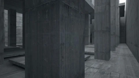 Empty dark abstract concrete room interior. Architectural background.  Stock Footage 86794648