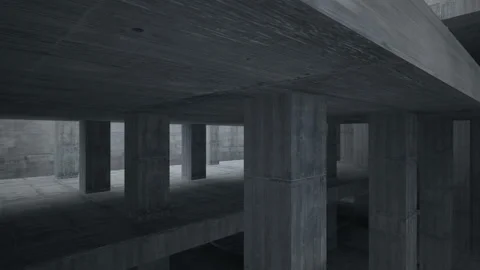 Empty dark abstract concrete room interior. Architectural background.  Stock Footage 86794713