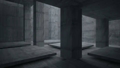 Empty dark abstract concrete room interior. Architectural background.  Stock-Footage 86794745