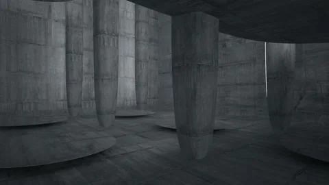 Empty dark abstract concrete room smooth interior. Architectural background. Nig Stock Footage 86797206