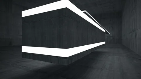 Empty dark abstract concrete room interior. Architectural background. Stock Footage 87195687