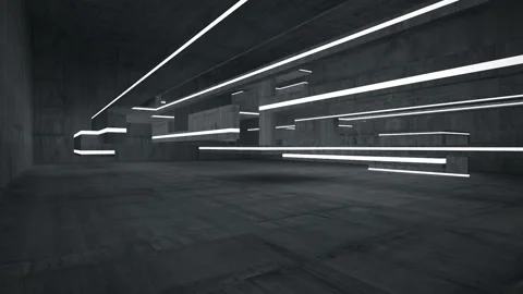 Empty dark abstract concrete room interior. Architectural background. Stock Footage 87195693