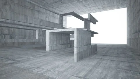 Empty dark abstract concrete room interior. Architectural background.  Stock Footage 87196037