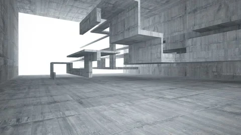 Empty dark abstract concrete room interior. Architectural background.  Stock Footage 87196053