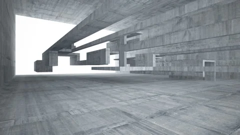 Empty dark abstract concrete room interior. Architectural background.  Stock Footage 87196066