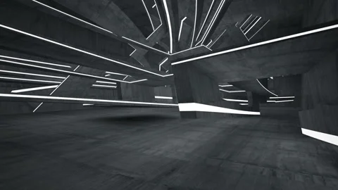 Empty dark abstract concrete room interior. Architectural background Stock Footage 87203506