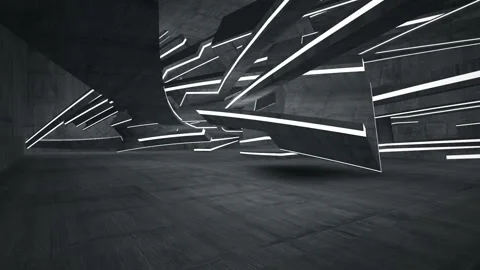 Empty dark abstract concrete room interior. Architectural background Stock Footage 87203511