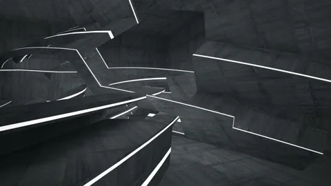 Empty dark abstract concrete room interior. Architectural background Stock Footage 87203518