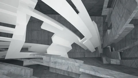 Empty dark abstract concrete room interior. Architectural background. Video stock 87205452