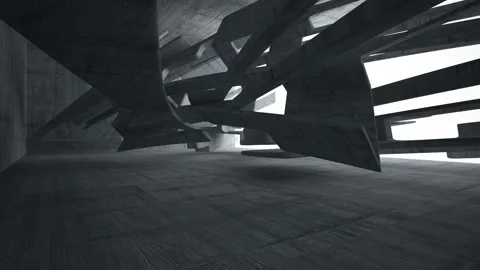 Empty dark abstract concrete room interior. Architectural background. Video stock 87724945