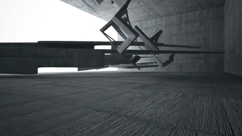 Empty dark abstract concrete room interior. Architectural background. Video stock 87724952