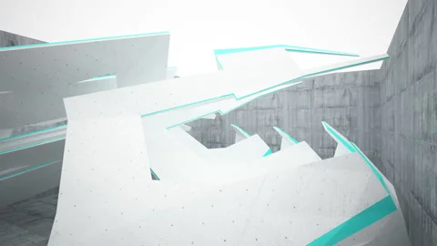 Empty dark abstract concrete room interior. Architectural background. Stock Footage 89622080