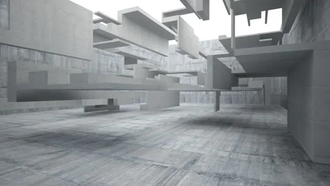 Empty dark abstract concrete room interior. Architectural background. Stock Footage 89719933