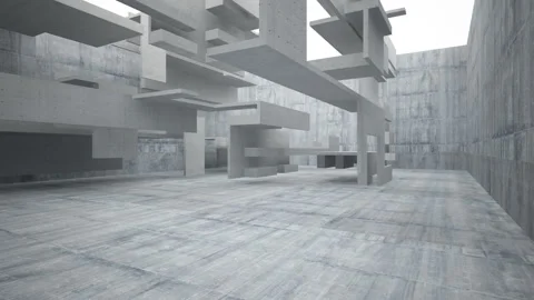 Empty dark abstract concrete room interior. Architectural background. Stock Footage 89720171