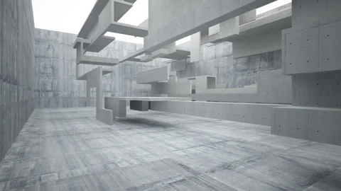 Empty dark abstract concrete room interior. Architectural background. Stock Footage 89720181