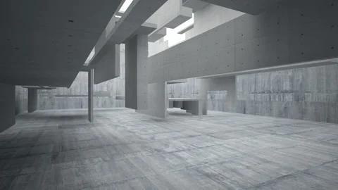 Empty dark abstract concrete room interior. Architectural background. Video stock 89720562