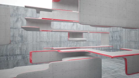 Empty dark abstract concrete room interior. Architectural background. Stock Footage 89905217